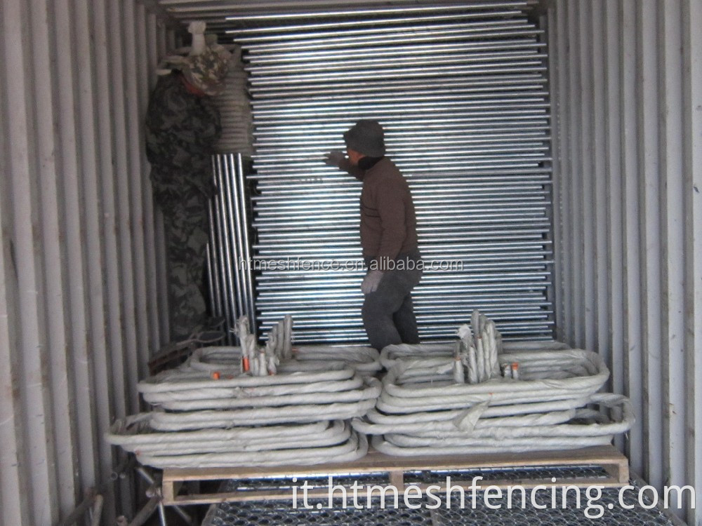 Edilizia galvanizzata all'ingrosso 2100*2400 mm Fence a catena temporanea